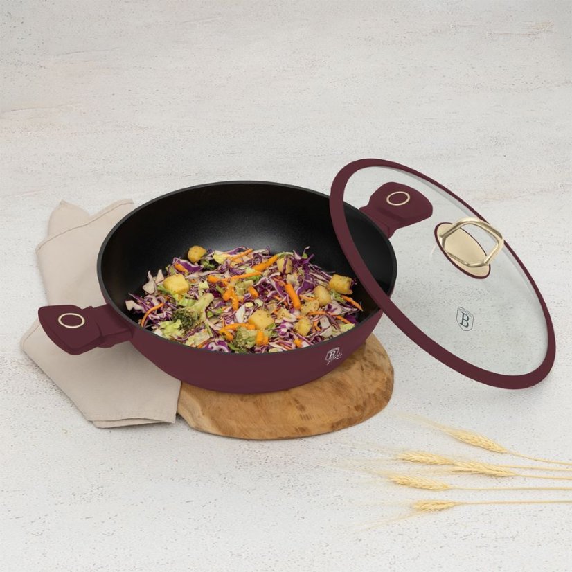 Plytký kastról 4,5 L s pokrievkou 30 cm Berlingerhaus Leonardo Collection BH-8039