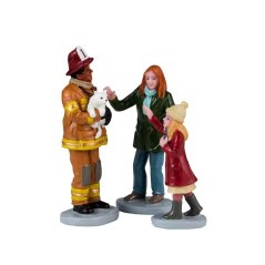 Figurines Lemax 42325 Fireman To The Rescue