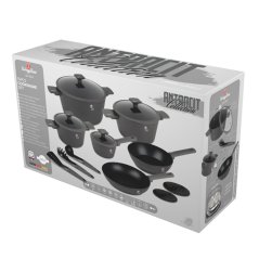 Sada hrncov s titanovým povrchom 15 dielna Berlingerhaus Anthracite Collection BH-8141N