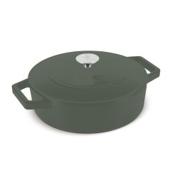 Ťažký liatinový hrniec s vekom Ø 26 cm 2,57 L Berlingerhaus Matte Green Collection BH-6262