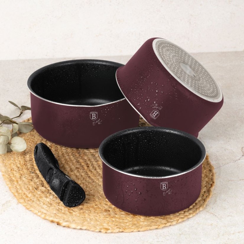 Sada varných a zapekacích mís s odnímateľnou rukoväťou 13 dielna vhodná do rúry do 220°C Berlingerhaus Leonardo Nordic Collection BH-8418