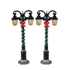 Pouliční osvětlení Lemax 34090 Ozdobené pouliční lampy, 2 dílný set