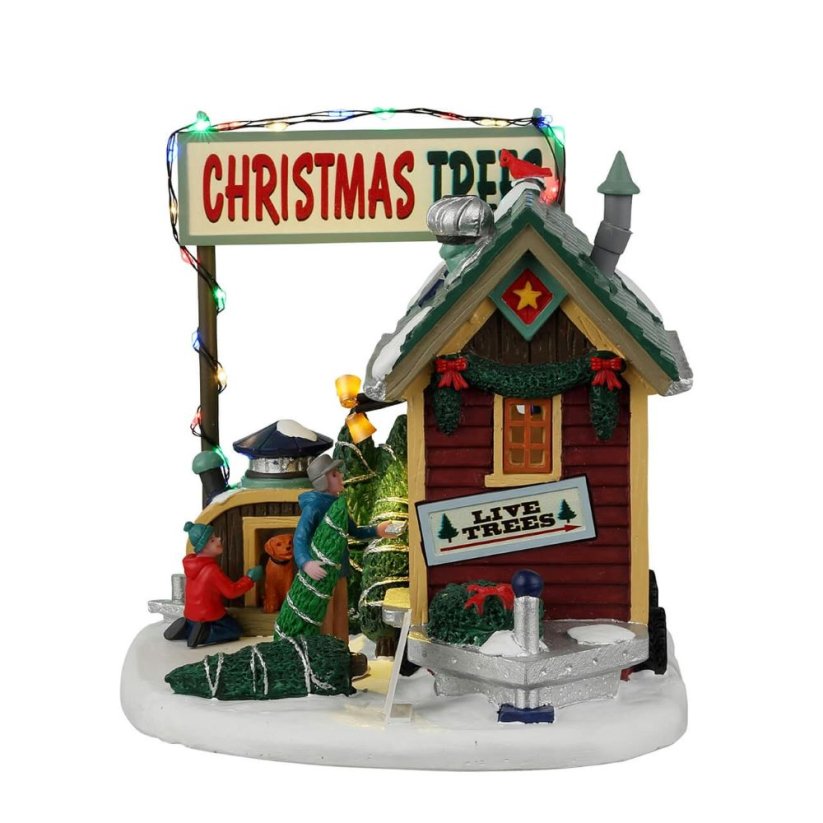 Lighted Building Lemax 25901 Tiny House Tree Lot