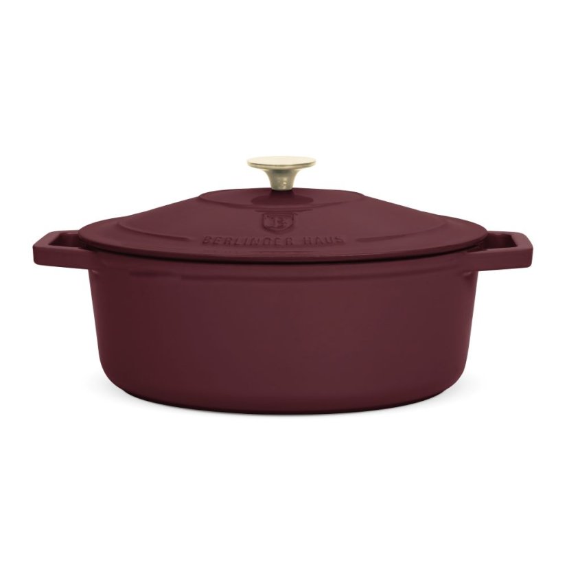 Ťažký liatinový oválny hrniec s vekom 4,65 L Berlingerhaus Leonardo Collection BH-6543