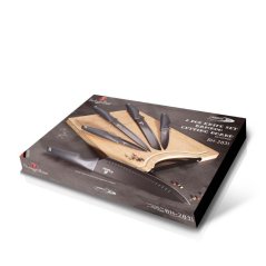 Sada kuchynských nožov s doskou na krájanie 6 dielna Berlingerhaus Metallic Line Carbon Pro Edition BH-2831