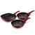 Sada panvíc s mramorovým povrchom 3 dielna Berlingerhaus Metallic Line Burgundy BH-1289N