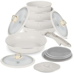 Sada varných a zapekacích mís s odnímateľnou rukoväťou 13 dielna vhodná do rúry do 220°C Berlingerhaus Sahara Collection BH-8247N