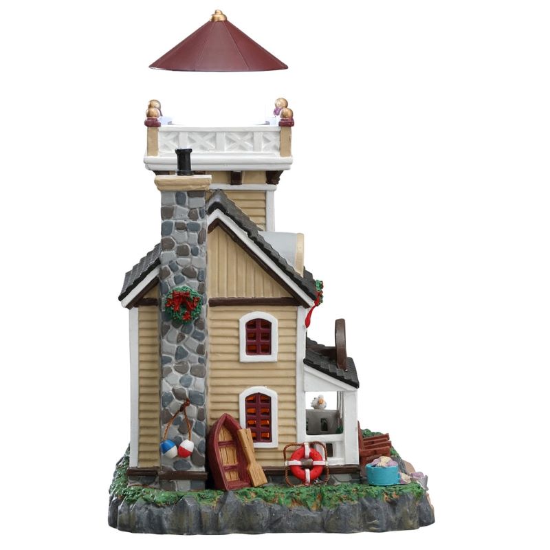 Lighted Building Lemax 75210 Shell Beach Lighthouse B&B