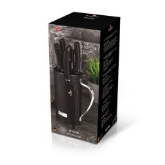 Sada kuchynských nožov v nerezovom stojane 7 dielna Berlingerhaus Black Silver Collection BH-2480