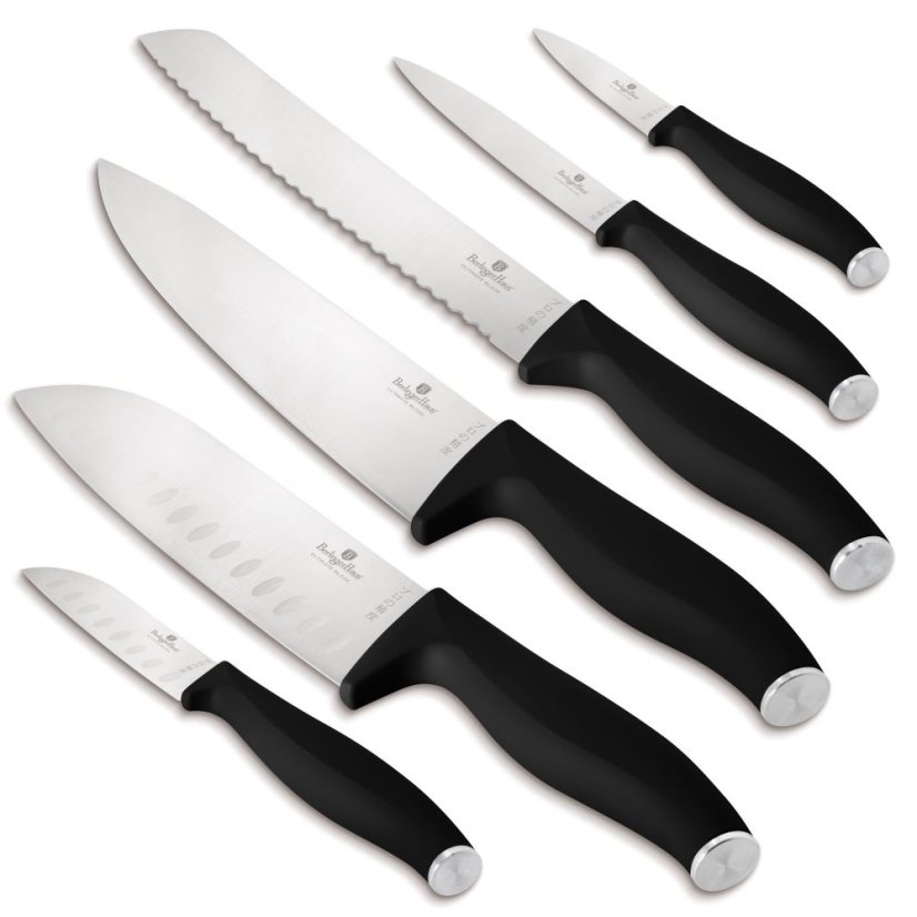 Sada kuchynských nožov 6 dielna Berlingerhaus Matte Black Collection BH-2950
