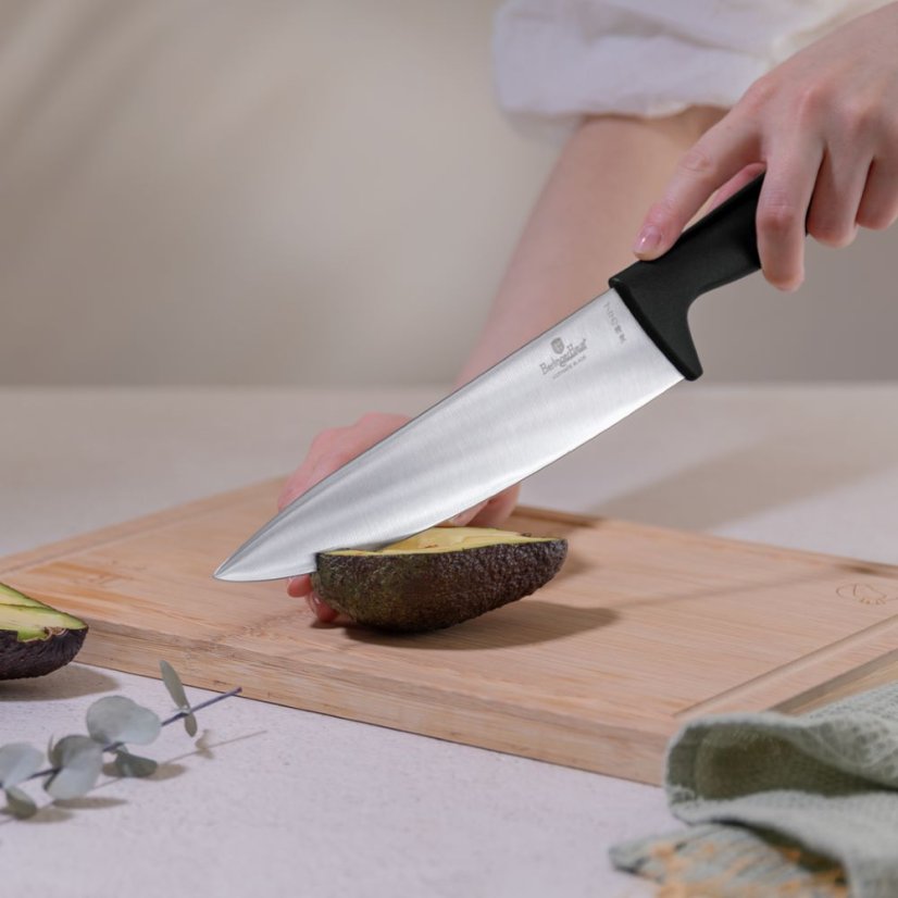 6 pcs knife set with bamboo stand Berlingerhaus Black Rose Collection BH-2970