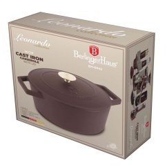 Ťažký liatinový hrniec s vekom Ø 24 cm 4,35 L Berlingerhaus Leonardo Collection BH-6542