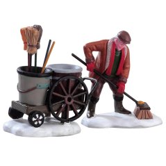 Figúrky Lemax 52093 Street Sweeper, Set Of 2