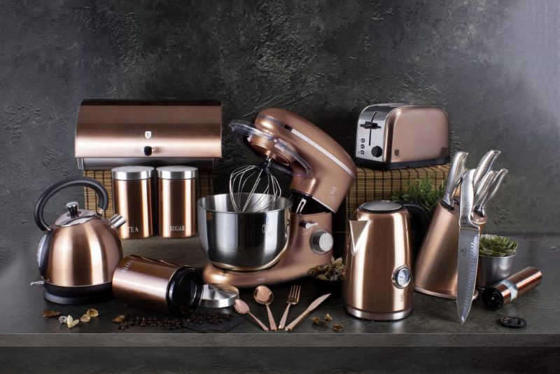 Ručný šľahač so stojanom Berlingerhaus Metallic Line Rose Gold BH-9366