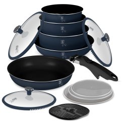 13 pcs cookware set Berlingerhaus Deep Sea Collection BH-8417