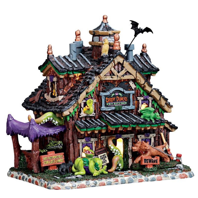 Lighted Building Lemax 75184 Creepy Crawlies Pet Sitting