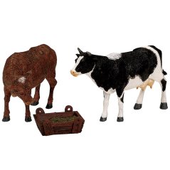 Figúrky Lemax 12512 Feeding Cow & Bull, Set Of 3