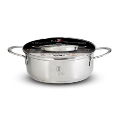 Nerezový kastról 6,7 L s pokrievkou Ø 28 cm Berlingerhaus Silver Jewellery Collection BH-6590