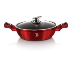 Plytký kastról 4,9 L s mramorovým povrchom 32 cm Berlingerhaus Metallic Line Burgundy BH-1264N
