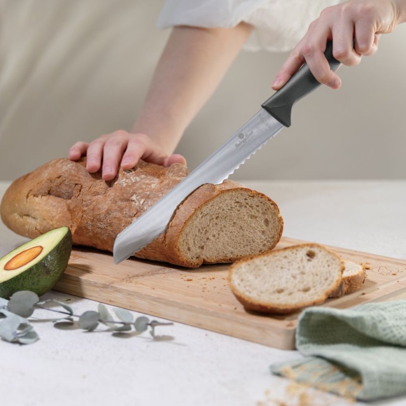 Sada kuchynských nožov s bambusovým stojanom 6 dielna Berlingerhaus Anthracite Collection BH-2672