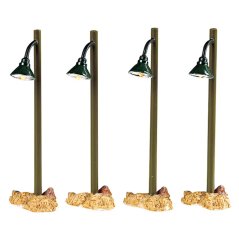 Pouličné osvetlenie Lemax 54362 Rustikálne pouličné lampy, 4 dielny set