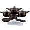 Sada hrncov s mramorovým povrchom 13 dielna Berlingerhaus Shiny Black Edition BH-6615
