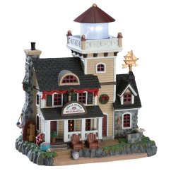 Lighted Building Lemax 75210 Shell Beach Lighthouse B&B