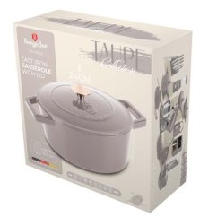 Ťažký liatinový hrniec s vekom Ø 24 cm 4,35 L Berlingerhaus Taupe Collection BH-6525