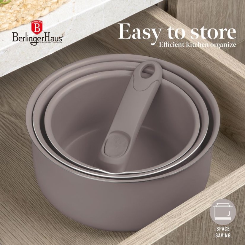 13 pcs cookware set Berlingerhaus Taupe Collection BH-8251N