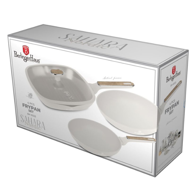 4 pcs frypan set Berlingerhaus Sahara Nordic Collection BH-8323