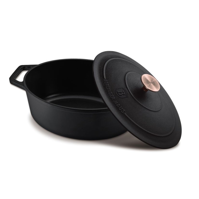 Ťažký liatinový oválny hrniec s vekom 5,56 L Berlingerhaus Strong Mold Seria BH-6518