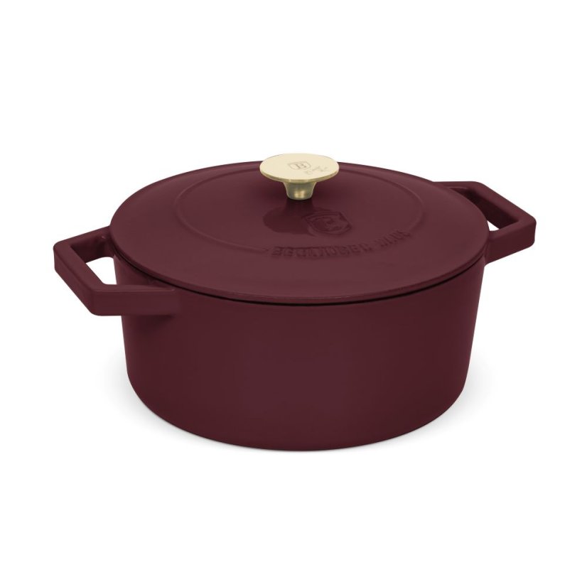 Ťažký liatinový hrniec s vekom Ø 24 cm 4,35 L Berlingerhaus Leonardo Collection BH-6542