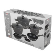Sada hrncov s titanovým povrchom 10 dielna Berlingerhaus Anthracite Collection BH-8140