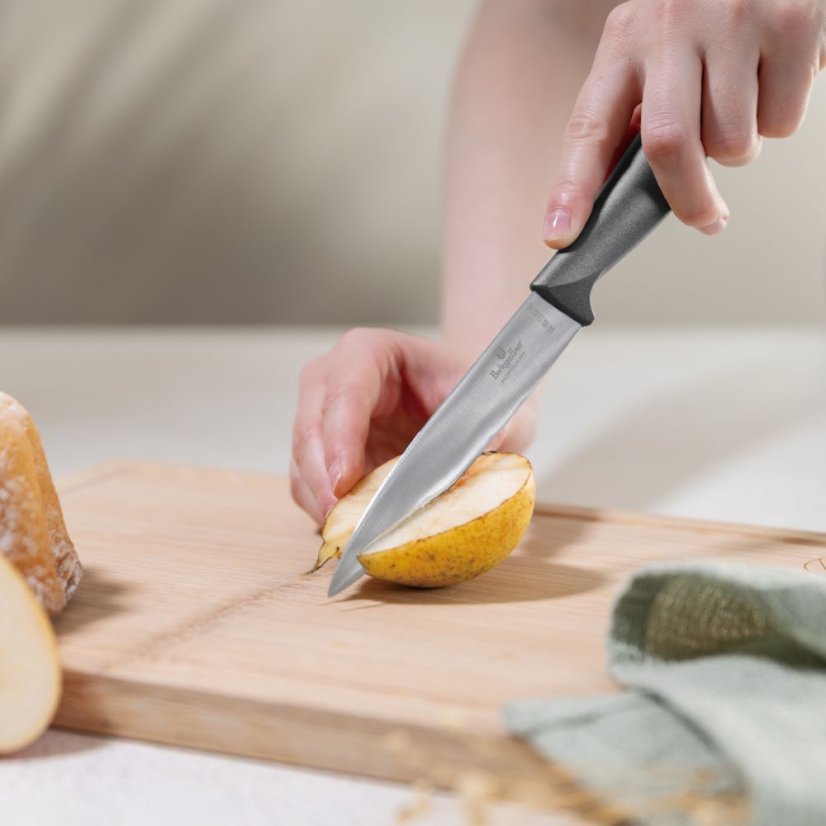 Sada kuchynských nožov s bambusovým stojanom 6 dielna Berlingerhaus Anthracite Collection BH-2672