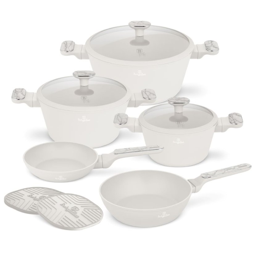 10 pcs cookware set Berlingerhaus Sahara Marble Collection BH-8400