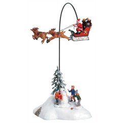 Sights and Sounds Lemax 54353 Santa Claus Is Coming To Town, Set Of 4