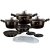 Sada hrncov s mramorovým povrchom 13 dielna Berlingerhaus Shiny Black Edition BH-6615