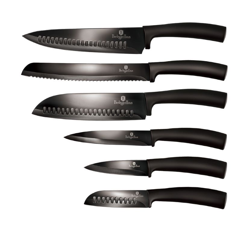 Sada kuchynských nožov 6 dielna Berlingerhaus Shiny Black Edition BH-2649