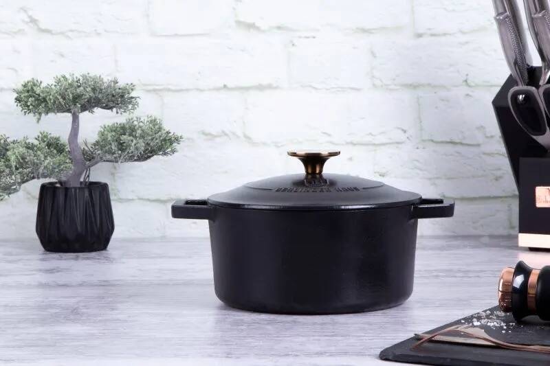 Ťažký liatinový hrniec s vekom Ø 20 cm 2,75 L Berlingerhaus Strong Mold Seria BH-6491