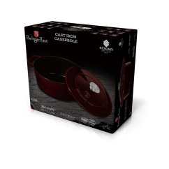 Ťažký liatinový hrniec s vekom Ø 24 cm 4,35 L Berlingerhaus Burgundy Collection BH-6497