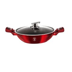 Wok s pokrievkou 30 cm Berlingerhaus Metallic Line Burgundy BH-7110