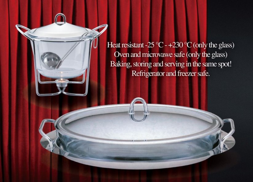 Servírovacia misa 4 L s príhrevom Berlingerhaus  Unique Food Warmer BH-1384