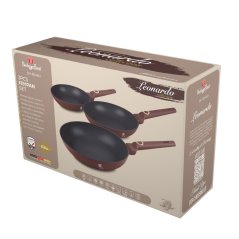 3 pcs frypan set Berlingerhaus Leonardo Collection BH-8048A