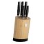 6 pcs knife set with bamboo stand Berlingerhaus Matte Black Collection BH-3136