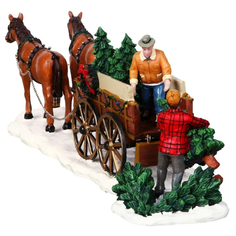 Figurines Lemax 43451 Christmas Tree Wagon, Set Of 2