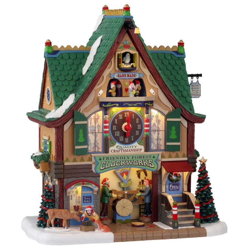 Sights and Sounds Lemax 15734 Friendly Forest Clockworks