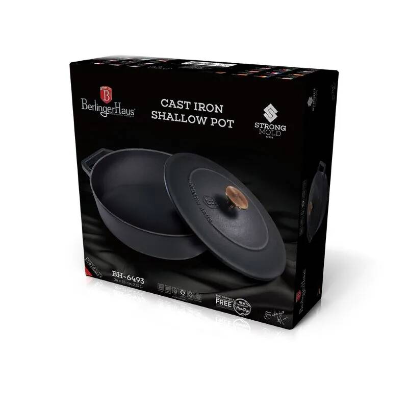 Ťažký liatinový hrniec s vekom Ø 26 cm 2,57 L Berlingerhaus Strong Mold Seria BH-6493