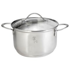 Nerezový kastról 7,6 L s pokrievkou Ø 26 cm Berlingerhaus Silver Jewellery Collection BH-6293