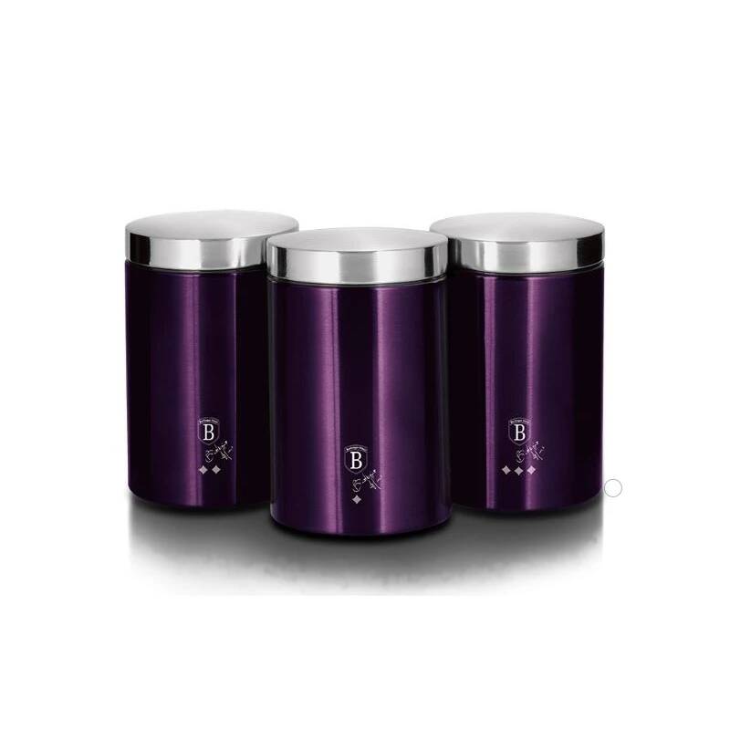 Dózy na potraviny 3 ks Berlingerhaus Purple Eclipse Collection BH-6827