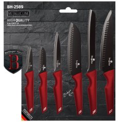 Sada kuchynských nožov 6 dielna Berlingerhaus Metallic Line Burgundy BH-2589